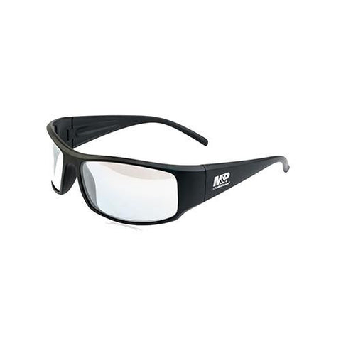 M&P Thunderbolt Shooting Glasses - Black Frame, Clear Mirror Lens