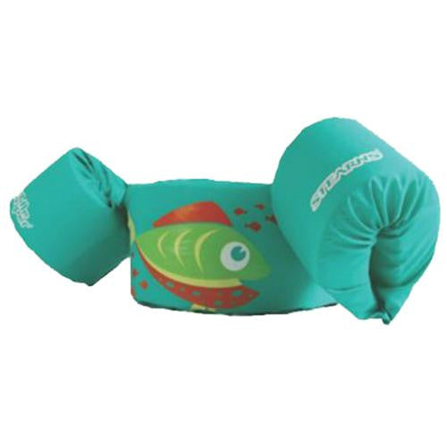 Puddle Jumper - Girl, Children 30-50 lb, Green with Fish Design