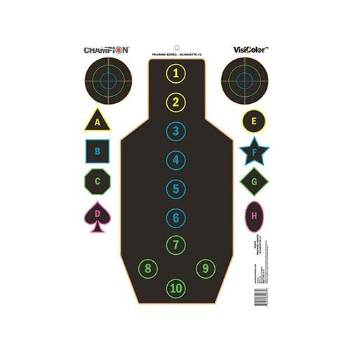 Visicolor Targets - Training Silhouette, 18" x 12" Paper, Per 12