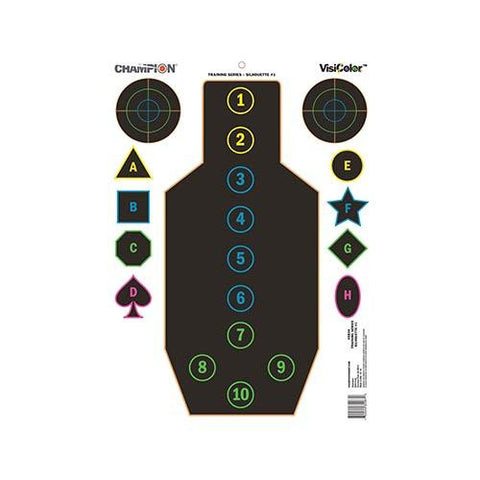 Visicolor Targets - Training Silhouette, 18" x 12" Paper, Per 12