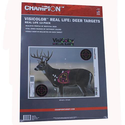 Visicolor Targets - 18"x12" Real Life Big Game Targets, Pack of 12