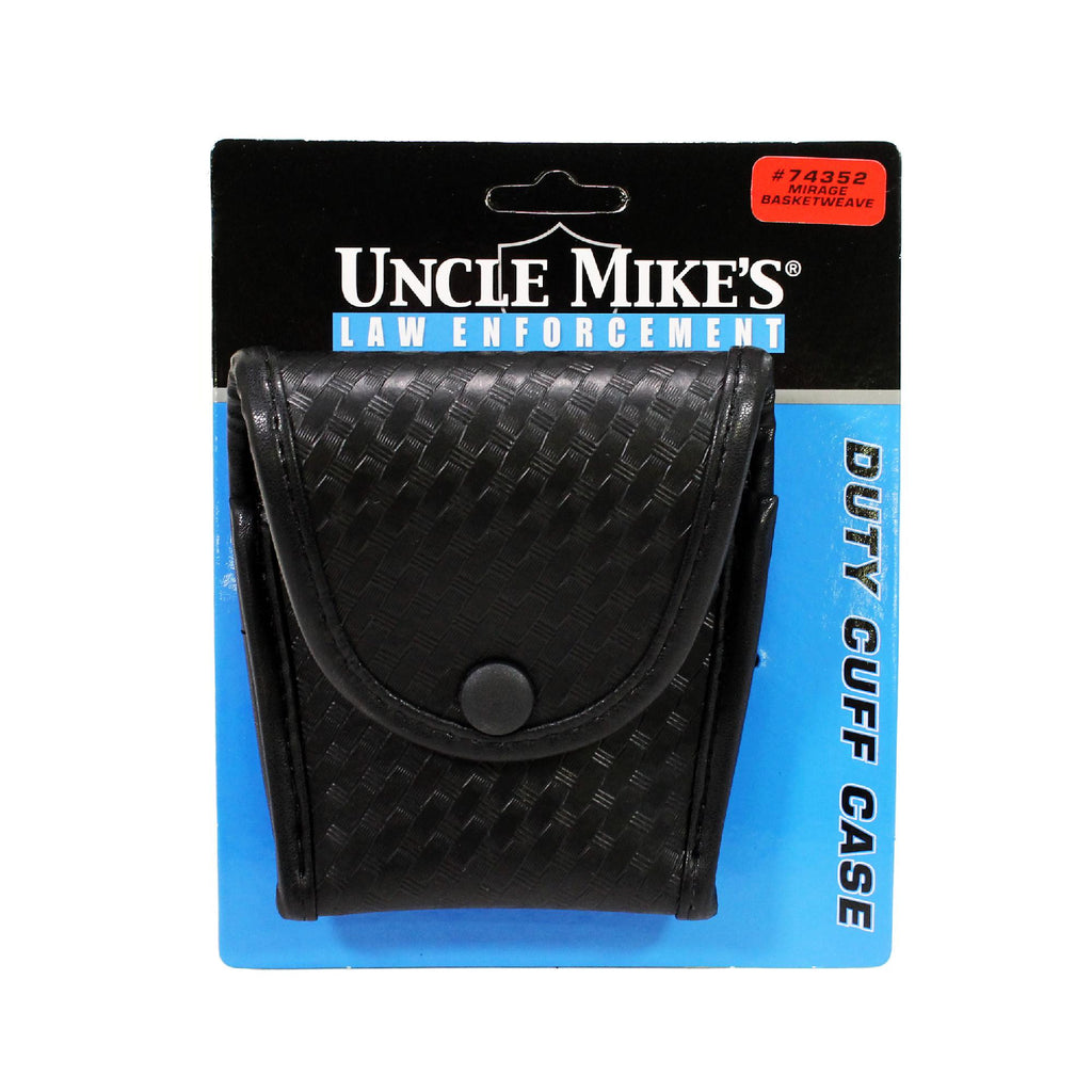 Mirage Compact Cuff Case with Flap - Basketweave Black