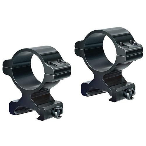 .22 Caliber Aluminum Rings - Medium, Matte Black, Clam Package