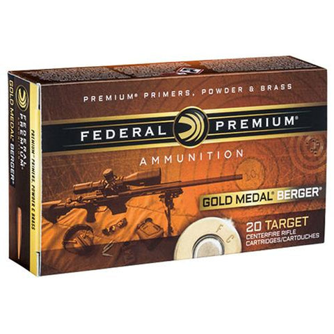 6.5mm Creedmoor - Premium Gold Medal Ammunition 130 Grains, Open Tip Match, Per 20