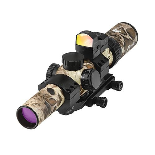 M-Tac Riflescope - 1-4x24mm, Illuminated Reticle, Fastfire III Red Dot with 3 MOA Dot-PEPR Mount