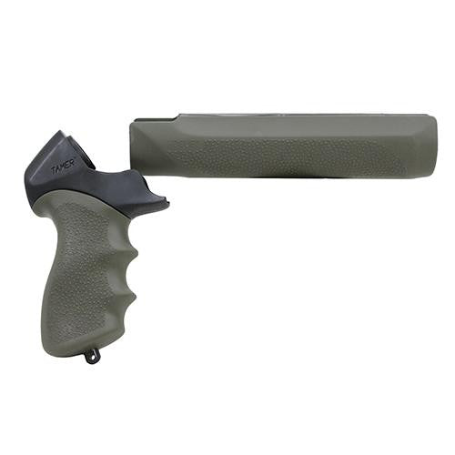 Mossberg 500 12 Gauge OverMolded Tamer Shotgun Pistol Grip and fForend - Olive Drab Green