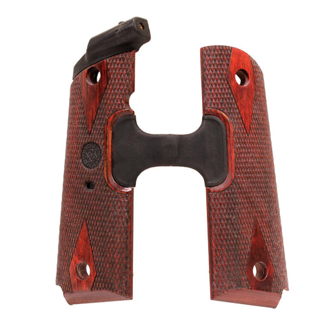 Laser Enhanced Grip - Red Laser, Government Model 1911, Reinforced Rosewood Checkered