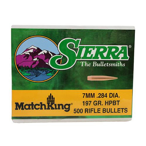 7mm-284 Caliber - MatchKing Bullets, 197 Grains, Hollow Point Boat Tail, Per 500