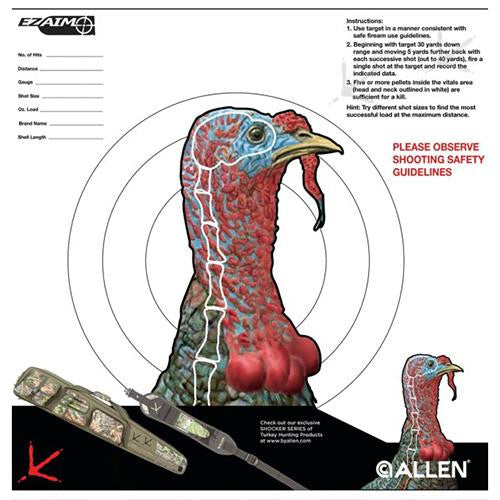 EZ Aim Targets - Turkey, 12"x12", Package of 12