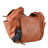 VISM Concealed Carry Hobo Bag - Brown, Large