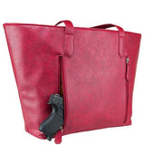 VISM Concealed Carry Tote Bag - Red