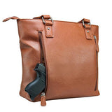 VISM Concealed Carry Tote Bag - Brown