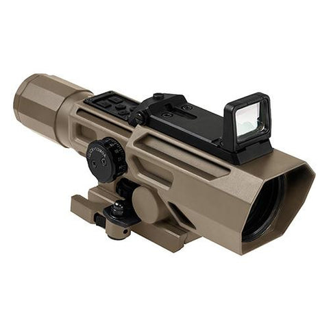 ADO 3-9x42mm Scope - P4 Sniper Reticle, Green Lens, Tan