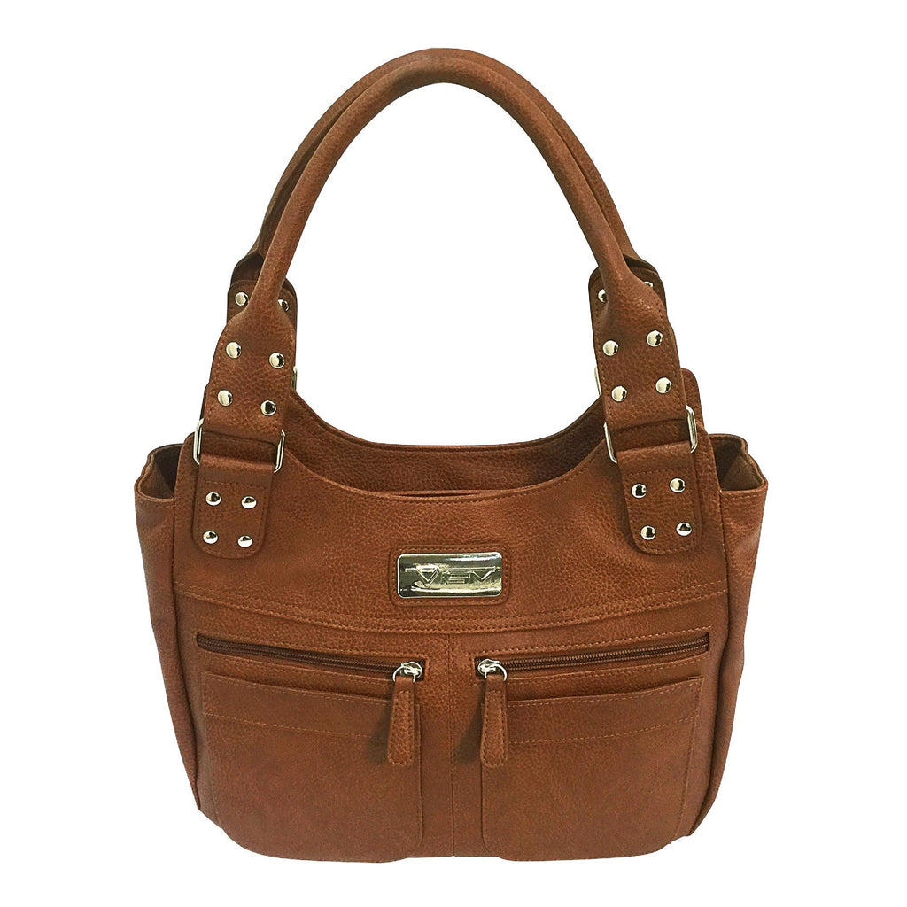 VISM Concealed Carry Hobo Bag - Brown