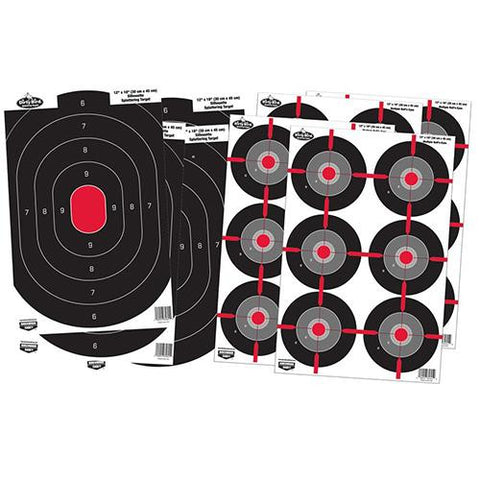 Dirty Bird Combo - 12" x 18",  4 Dirty Bird Silhouette and 4 Dirty Bird Multiple Bull's-eye Targets