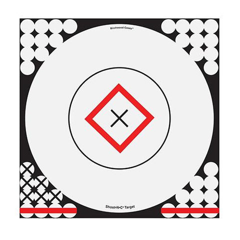 Shoot-N-C 17 1-4" White-Black Diamond Targets - Per 5