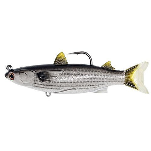 Mullet Twitchbait - Saltwater, 4 1-2", 7-0 Hook, Medium-Slow Sinking, Silver-Black