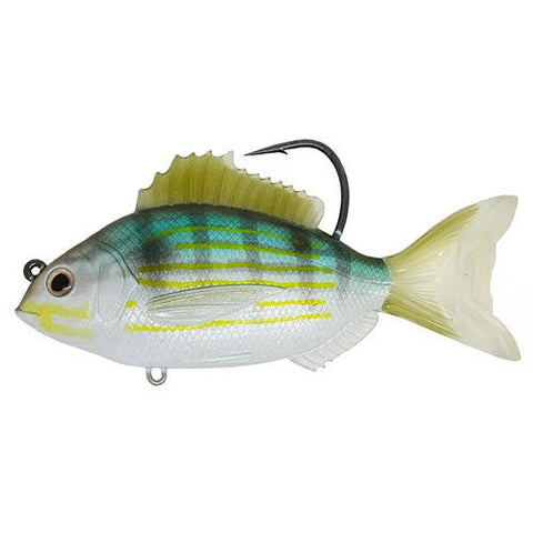 Pinfish Rattlebait - Saltwater, 3 1-2", 5-0, Medium-Slow Sinking, Silver-Green