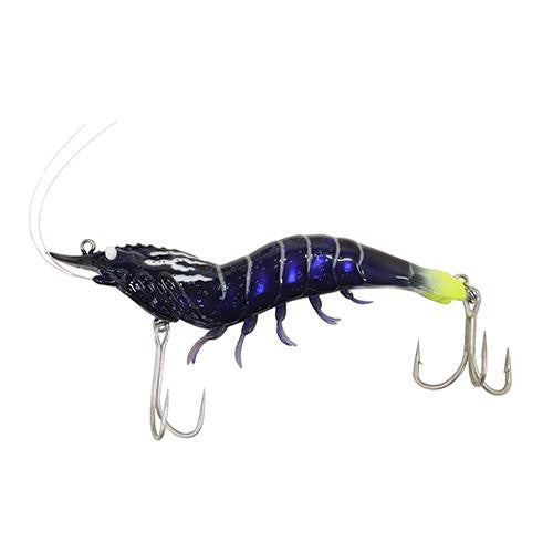 Shrimp Hybrid Bait - Saltwater, 4", #4-#2 Hook, Variable Depth, Black Tiger