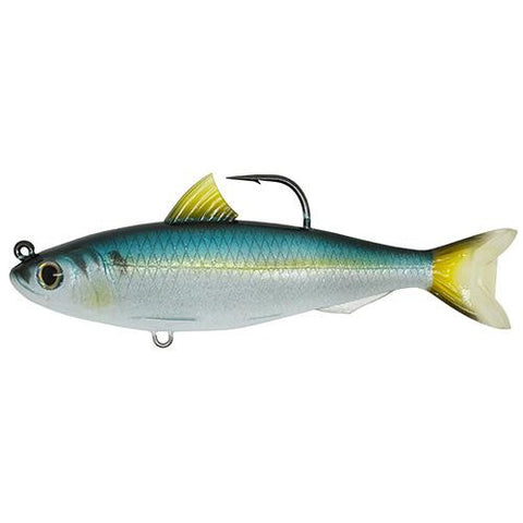 Blueback Herring Jointed Bait - Saltwater, 4 1-2", 6-0 Hook, Medium-Slow Sinking Speed, Black-Silver