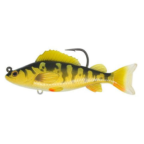 Yellow Perch - Freshwater, 5 1-2", 9-0 Hook, Medium-Slow Sinking, Gold-Olive