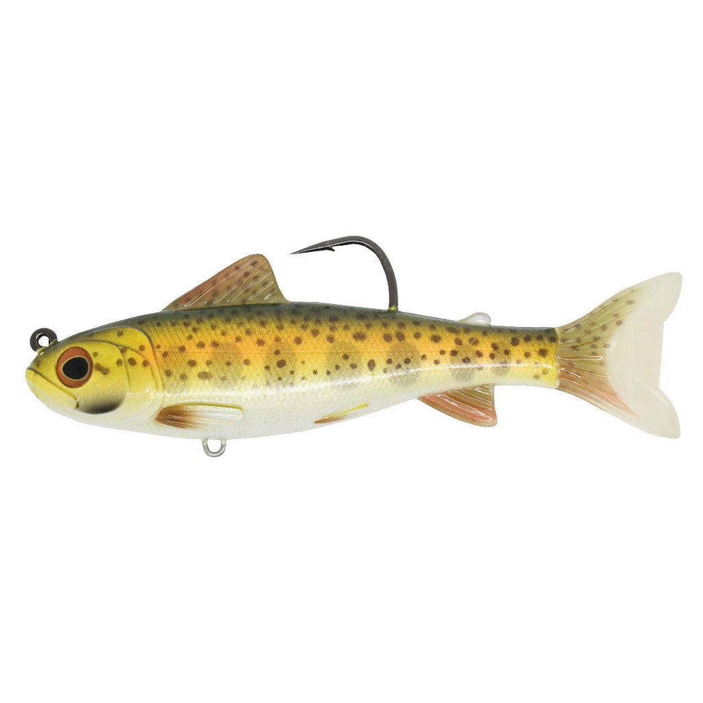 Trout  (Parr) - Freshwater, 5", 8-0 Hook, Medium-Slow Sinking, Gold-Olive