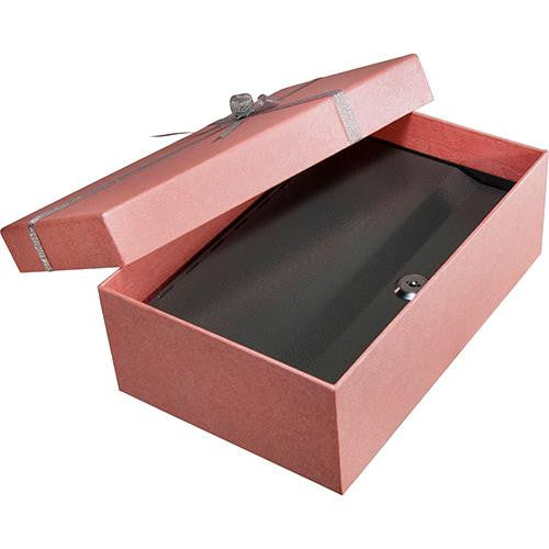 Gift Box Lock Box Pink with Key Lock