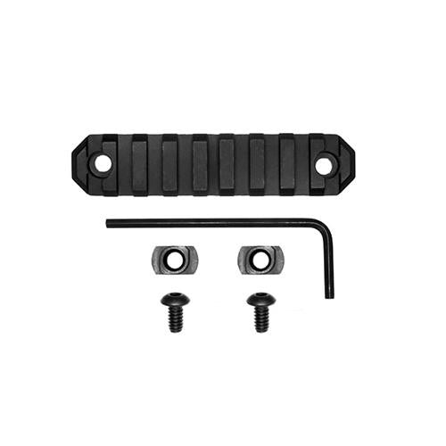 M-LOK Rails and Adaptors - 3.80" Lengh, 9 Slots, Black