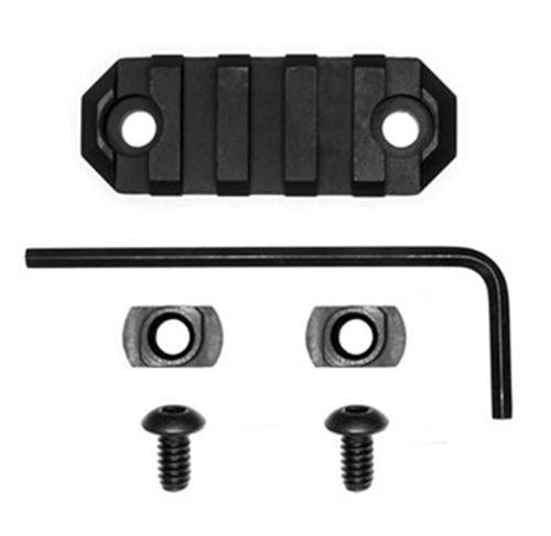 M-LOK Rails and Adaptors - 2.20" Length, 5 Slots, Black