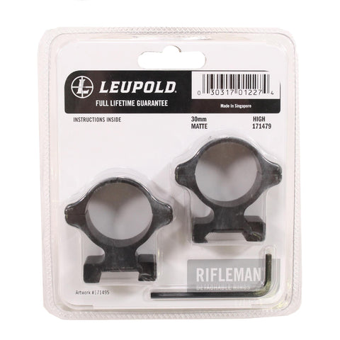 Rifleman Detachable Rings - 30mm, High, Matte Black