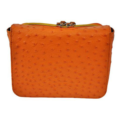 Cross Body Organizer - DeBoss Cowhide, Orange