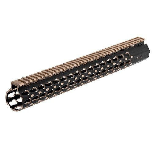 UTG Pro Keymod AR15 15" Super Slim Rail - Black-Bronze