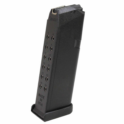 Glock Magazine - Model 19, 9mm, 15 Rounds, Black Polymer