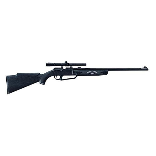 Powerline 880 Pump Air Rifle Kit, 177cal BB-Pellet with Scope, Black Stock