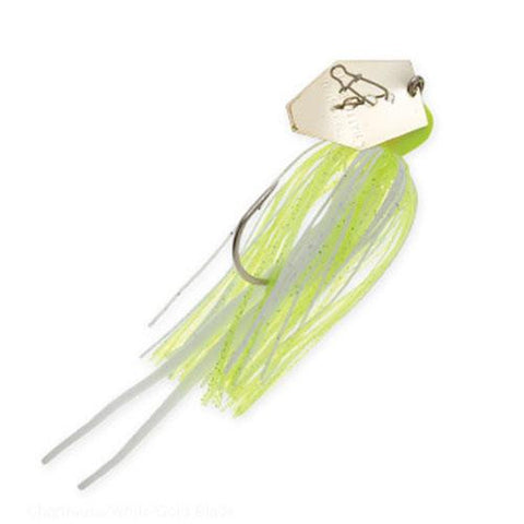 ChatterBait Original Lures - 1-4 oz Weight, 5-0 Hook,  Chartreuse-White-Gold Blade, Per 1