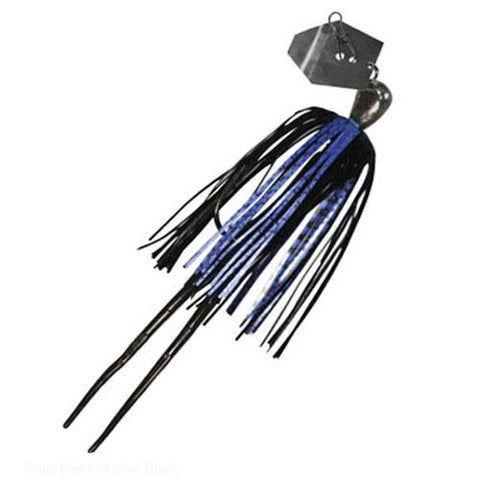 ChatterBait Original Lures - 1-4 oz Weight, 5-0 Hook, Blue-Black-Black Nickel Blade, Per 1