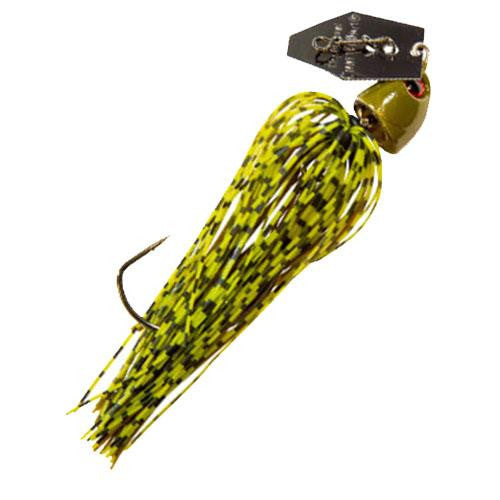 ChatterBait Freedom Lures - 1-2 oz Weight, 5-0 VMC X Long Wide Gap Hook, Green Pumpkin-Black Blade, Per 1