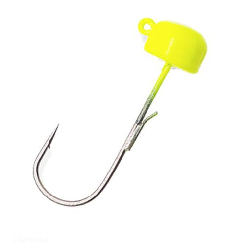 Finesse Shroomz Hooks - 1-10 oz Size, Chartreuse, Per 5