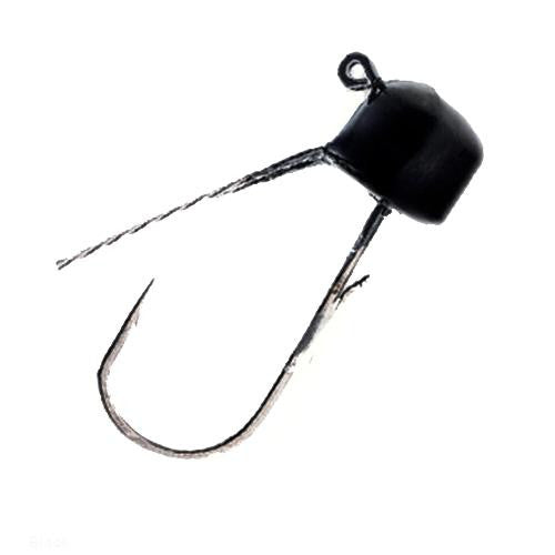 Finesse Shroomz Weedless Hooks - 1-10 oz Size, Black, Per 5