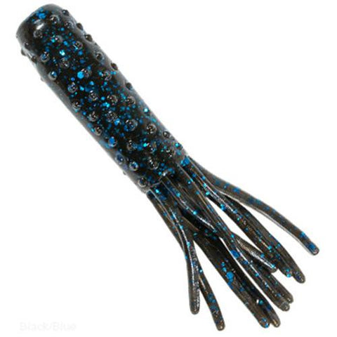 TRD Tubez Lures - 2 3-4" Length, Black-Blue Flake, Per 6