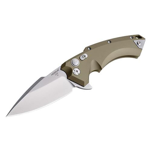 X5 Folding Knife - 3.50" Blade, CPM154 Spear Point Blade Tumbled Finish, FDE Aluminum Frame