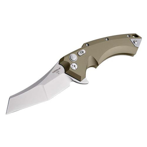 X5 Folding Knife - 4" Blade, CPM154 Wharncliffe Blade Tumbled Finish, FDE Aluminum Frame