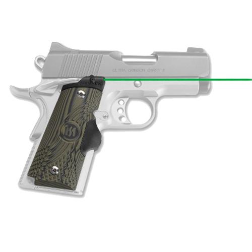 Master Series Laser Grips - G10 Green, 1911 Compact, Green Laser, Boxed