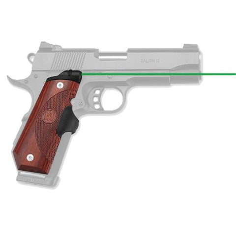 Master Series Laser Grips - Rosewood, 1911 Bobtail, Green Laser, Boxed