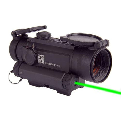 Red Dot Sight with Integrated Laser Sight - 1x30mm, 2 MOA Dot, Green Laser, Weaver-Style Mount, Matte