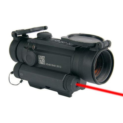 Red Dot Sight with Integrated Laser Sight - 1x30mm, 2 MOA Dot, Red Laser, Weaver-Style Mount, Matte