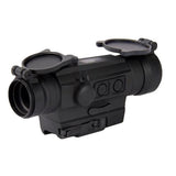 Red Dot Sight 1x, 30mm Tube - 2 MOA Dot, Weaver-Style Mount Solar-Battery Powered, Matte Black