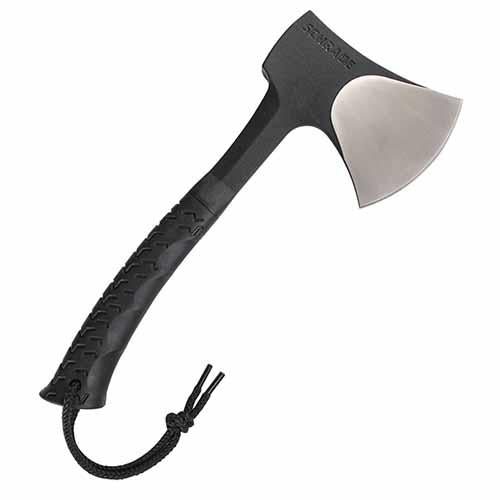 Hatchet 3.5" 3Cr13 Stainless Steel Blade TPR Rubber Wrapped Handle, Black