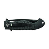 Special Tactical Folder - - Black, Partially Serrated, Drop Point, Liner Locked, Clam