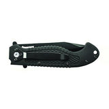 Special Tactical Folder - - Black, Partially Serrated, Clip Point Tanto, Liner Locked, Clam